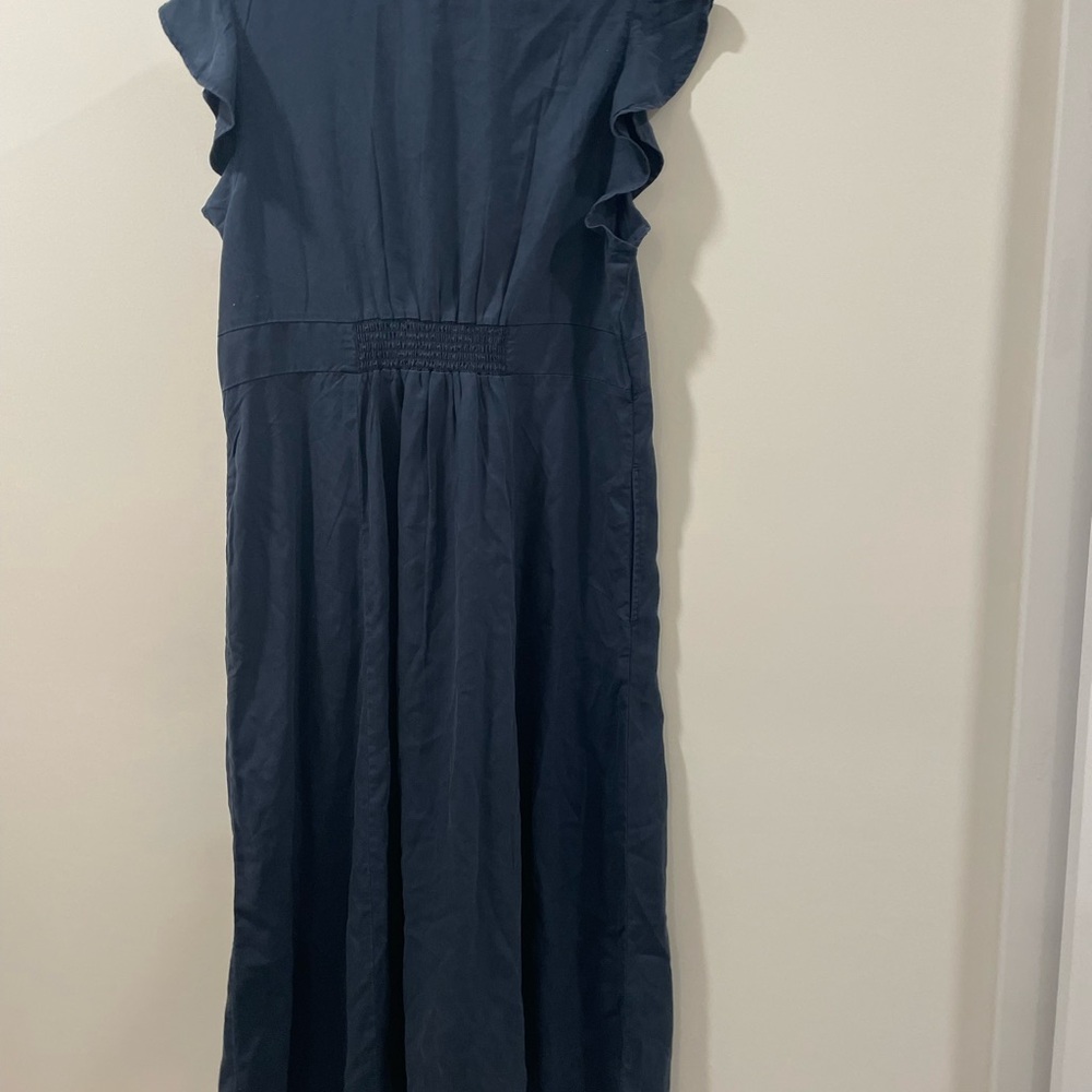 NWT Quince Vintage Wash Tencel Button Front Dress - Picture 7 of 7